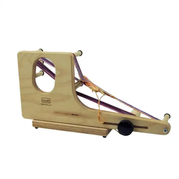 Louët mini Inkle loom (πίσω όψη) Ο μικρός αργαλειός ιμάντα (mini inkle loom) της Louët (πίσω όψη)