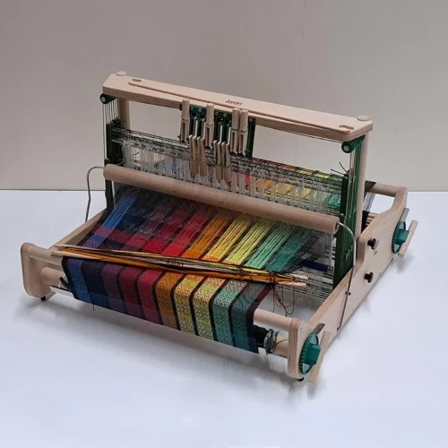 Lojan Flex 8- shaft table loom rainbow warp Lojan,αργαλειός,4,μιτάρια
